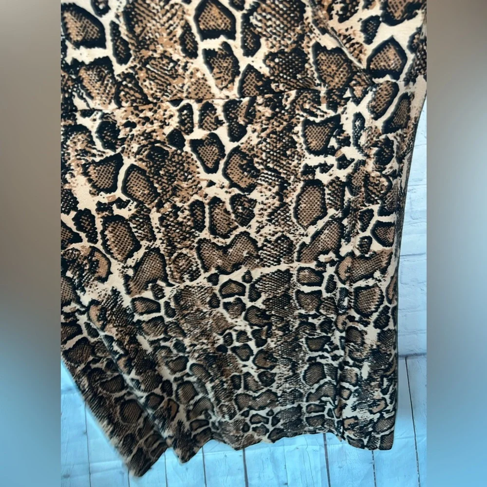 Serra Brown & Black Cheetah Print Sleeveless dress size XL - Picture 7 of 14